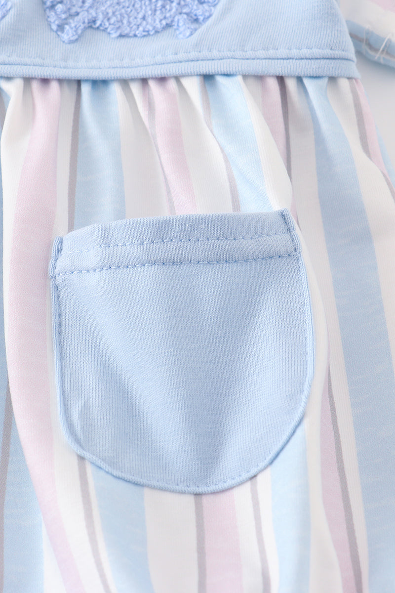 Crab french knot stripe girl bubble