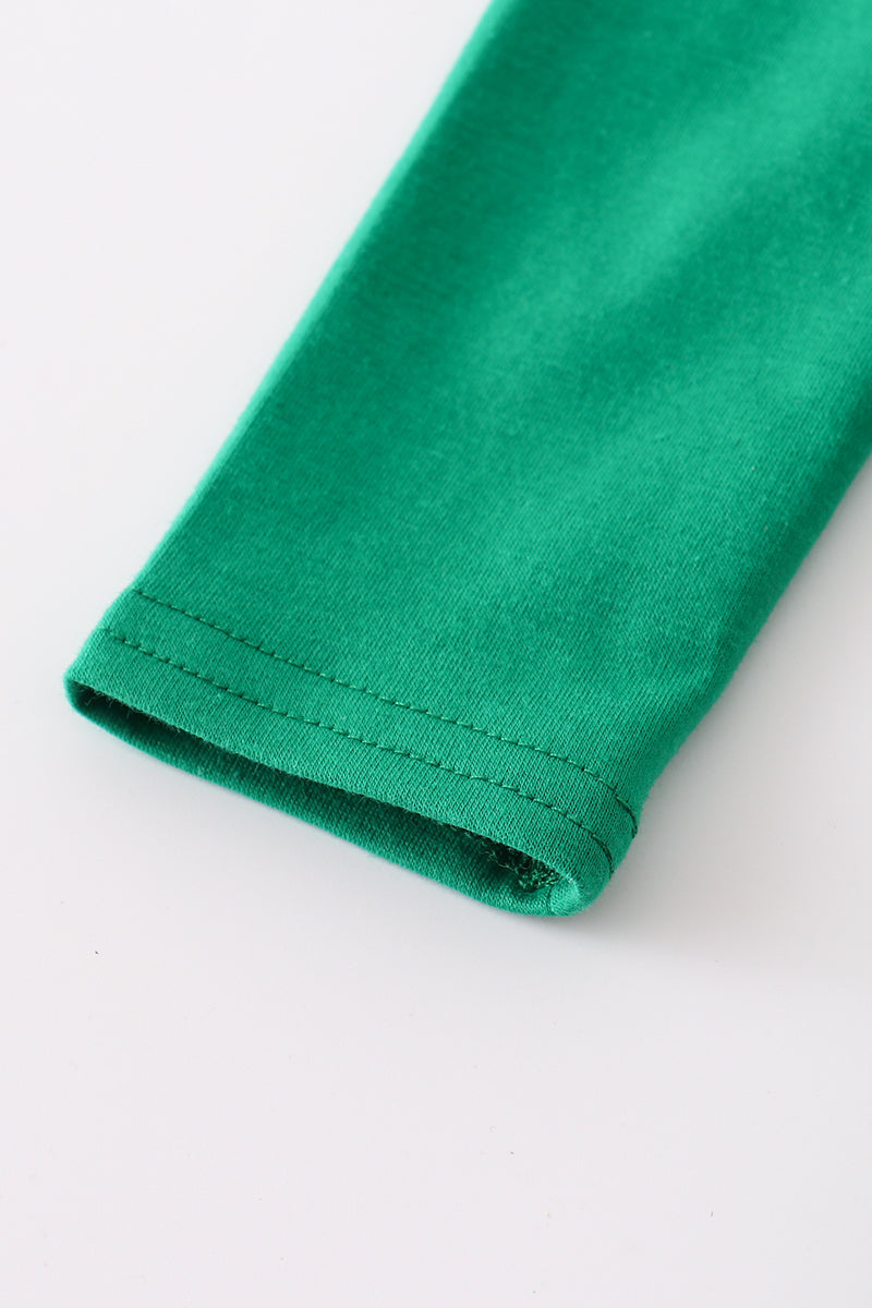 Forest tree applique leopard ruffle bloomer set