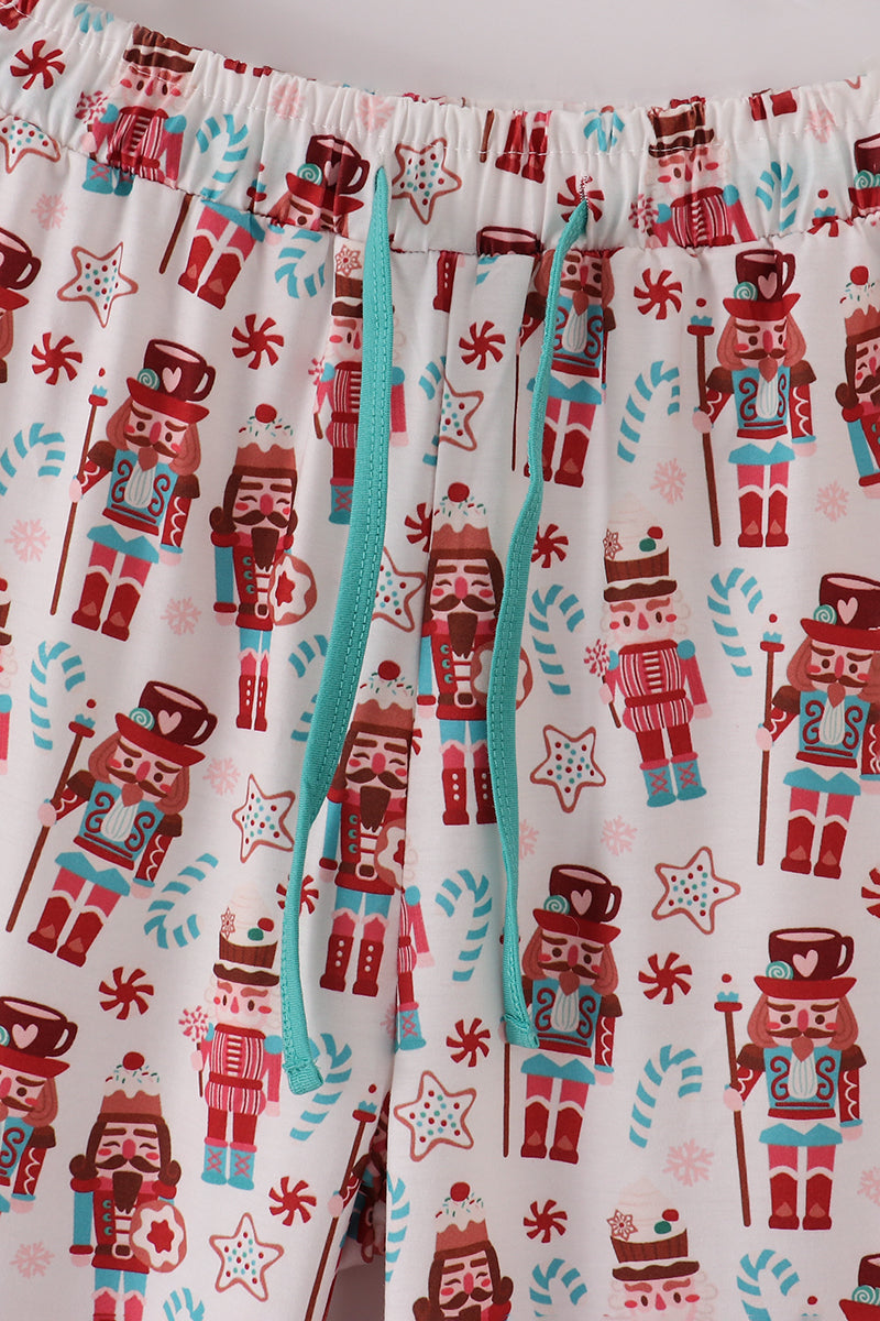 Christmas nutcracker print dad pajamas pants