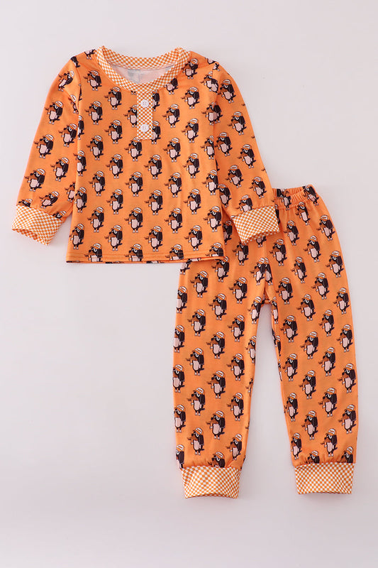 Orange Tennessee go vols print pajamas pants set