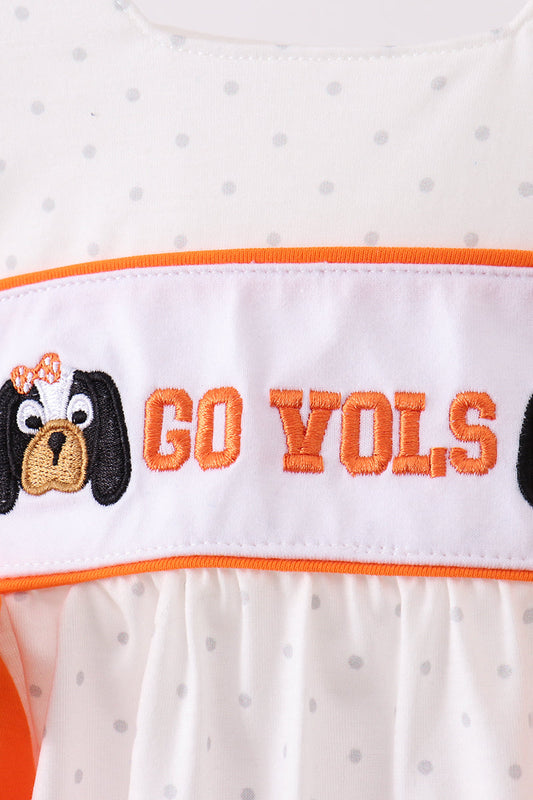Tennessee go vols embroidery bow bubble