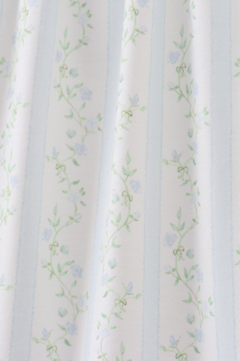 Floral bunny embroidery ruffle dress