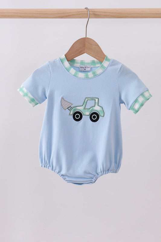 Blue engineering vehicle applique bubble