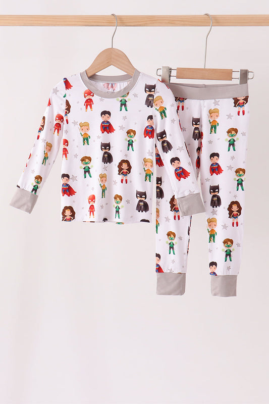 Grey character bamboo pajama set
