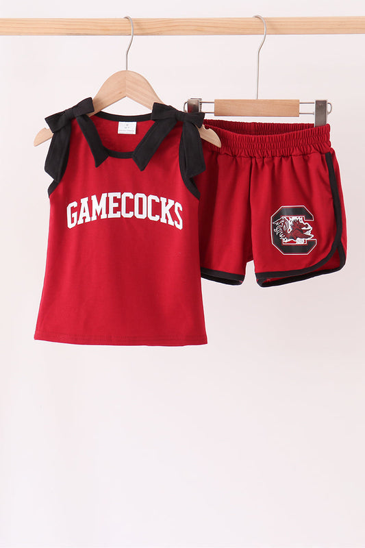 Red South Carolina Gamecocks active shorts set
