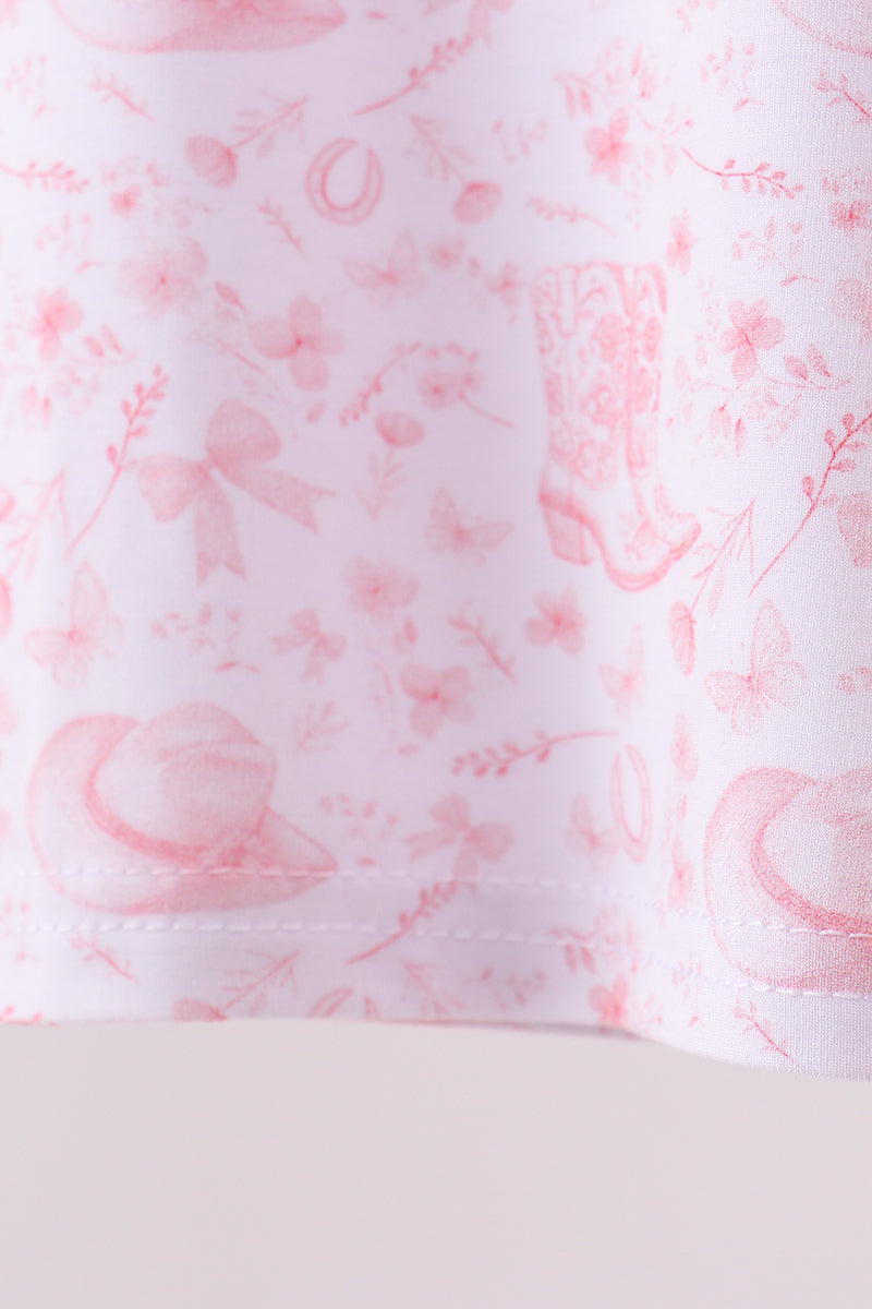 Premium pink boots bamboo pants set