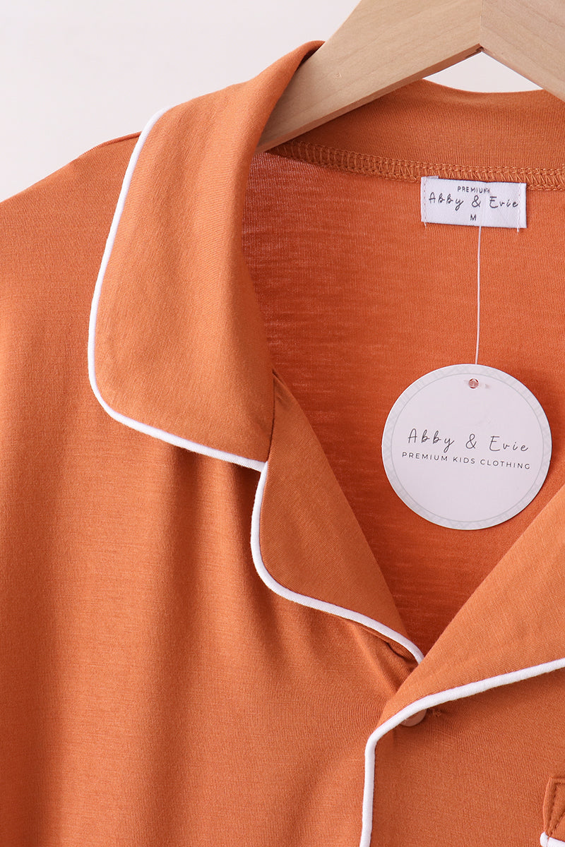 Caramel bamboo mom pajama set – view 2
