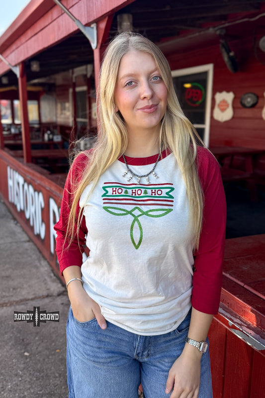 Christmas Boot Stitch Raglan