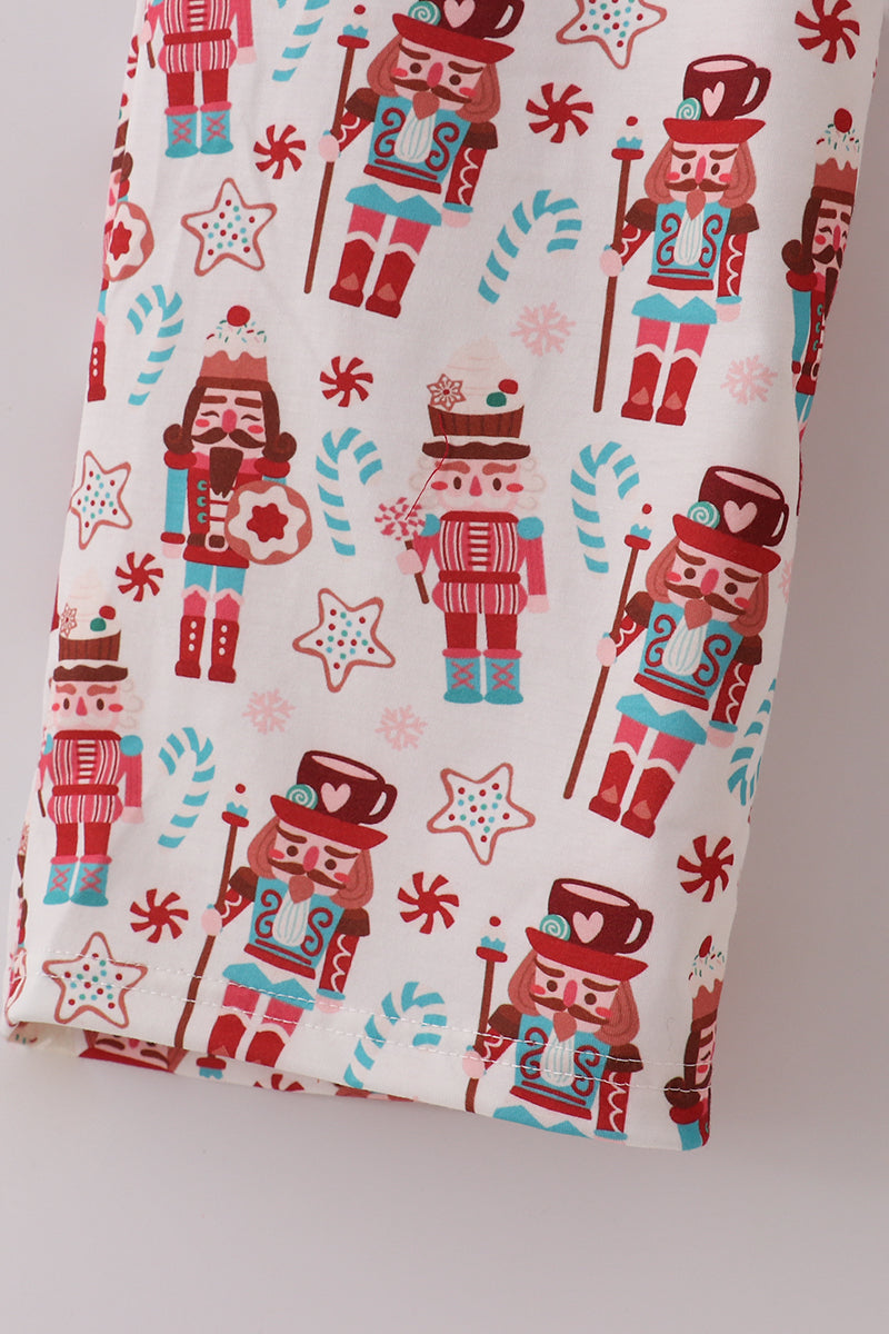 Christmas nutcracker print mom pajamas pants