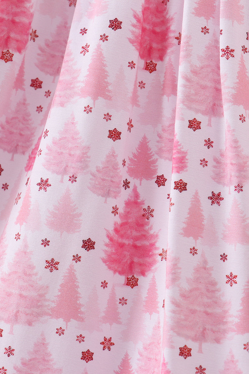 Pink christmas tree bamboo dress