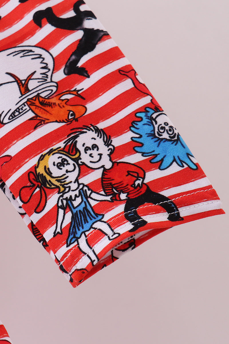 Red Dr. Seuss bamboo dress