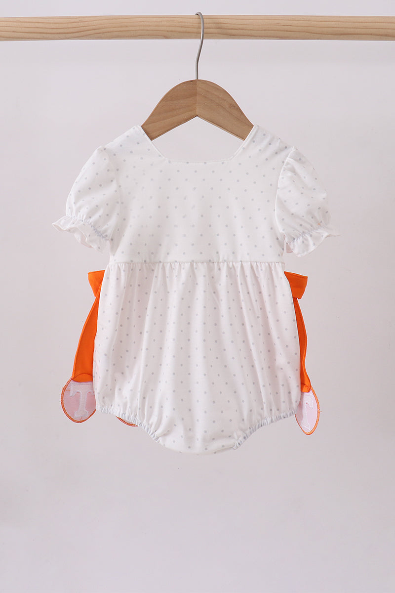 Tennessee go vols embroidery bow bubble