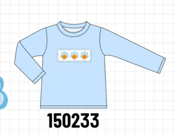 Blue Turkey Embroidery Top